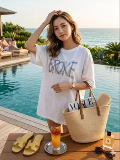 【美品】Lonsdale 半袖 Tシャツ ホワイト BROKE ロゴのサムネイル