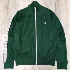 フレッドペリー トラックジャケット 刺繍ロゴ グリーン M ポルトガル製