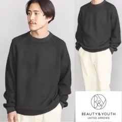 【美品】 BEAUTY & YOUTH ウォッシャブル ウール フェイド ニット