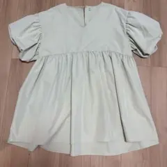 coca ミントグリーン Vネック チュニック 半袖