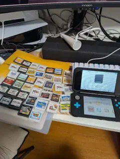 バ*ー様 Newニンテンドー2DS LL ブラック×ターコイズ