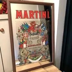MARTINI パブミラー 広告ミラー 木製フレーム 44×64cmのサムネイル