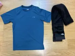 THE NORTH FACE 青 Tシャツ M マフラー　新品同様　2点