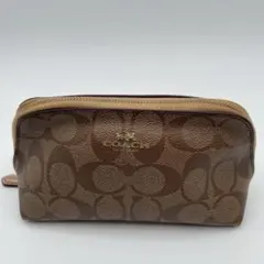COACH コーチ シグネチャー ポーチ 化粧ポーチ PVC レザー