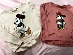 ディズニー　コットンニットトップス　100 2着セット