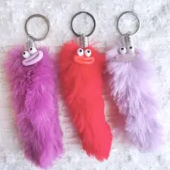 カラフルファー　キャラクター　モンスター　キーホルダー3個セット