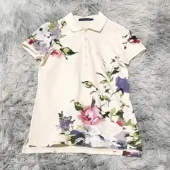 希少 RALPH LAUREN 花柄 ポロシャツ ポニー刺繍