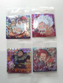 ワンピースウエハースシール ルフィ　シャンクス&キッド　くま&ボニー