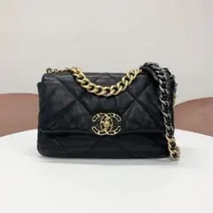 ☆CHANELターンロック2.55チェーン ショルダー ラムスキン ブラック 