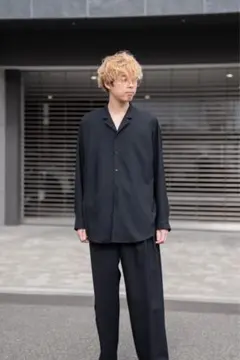 OVERCOAT ドルマンスリーブ ウールシャツ グレー　サイズ1のサムネイル