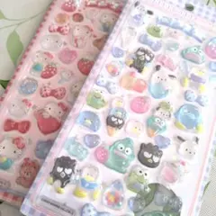 ボンボンドロップシール 2枚セット はぴだんぶい キティ