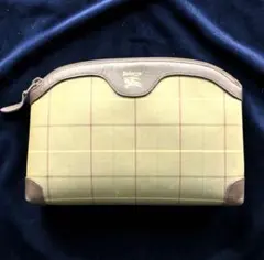 ✨美品✨Burberrys 玉虫色チェック ポーチ セカンドバッグ バーバリー