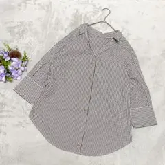 カリテ qualite ストライプシャツ 38 M ゴールドボタン 金ボタンのサムネイル