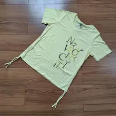 〈DANSKIN〉〈ダンスキン〉Tシャツ　サイドドロスト ライトイエロー　ヨガのサムネイル