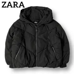 ZARA ザラ パフジャケット 中綿 ショートダウン ブラック ユニセックス