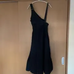 【美品】 ワンショルダーにもなる デニム　ロングスカート