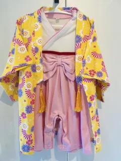 袴ロンパース 羽織付き 80