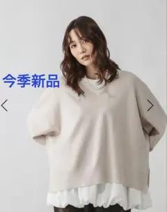 ＊新品＊グローバルワーク メルティリブVネックプルオーバー M