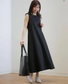 【新品未使用】UNIQLO ノースリーブ ロングワンピ M ブラック