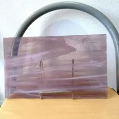 ステンドグラス　ガラス板　材料　端材　リーミー　ピンク　①