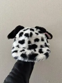 ダルメシアン柄ファーキャップ　101 101匹わんちゃん