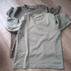 エアリズムコットンオーバーサイズTシャツ/5分袖　２枚セット　ユニクロＵ