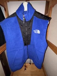 ノースフェイス WINDSTOPPER フリースベスト 青 黒 - メルカリ