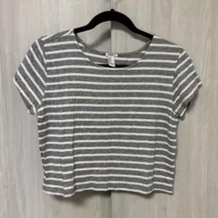FOREVER 21 ボーダーショート丈半袖Tシャツのサムネイル