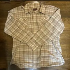 90sKINGSPORT チェック柄 長袖シャツ ブラウン系