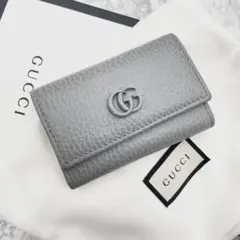 極美品✨GUCCI グッチ　GGマーモント　キーケース　6連　グレー