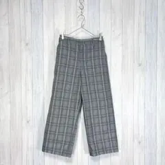 【ROPEPICNIC】ワイドパンツ チェック柄 ウエスト後ろゴム カジュアル