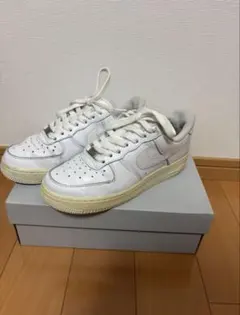 タグ付きNIKE ナイキ エアフォース1 シャドウ トリプルホワイト 23.5 Nike Women's Air Force 1 Low Shadow 