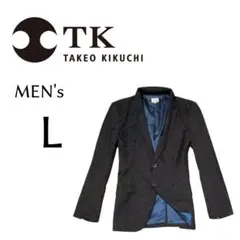 Lサイズ TAKEO KIKUCHI タケオキクチ テーラードジャケット 黒色