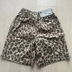 即決 新品 GU ジーユー KIDS シェフショーツ レオパード 120