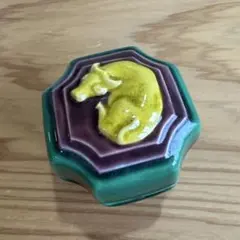 陶器製 小物入れ 蓋付き ボックス 花鳥柄 - メルカリ