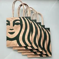 スターバックス スタバ ショッパー 紙袋 ショップ袋 ミニバッグ 新品 6枚