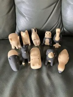T-Lab. ポレポレ　木製動物置物 10体セット