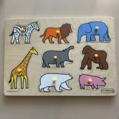 ボーネルンド　動物イラストの木製パズル　かたはめ