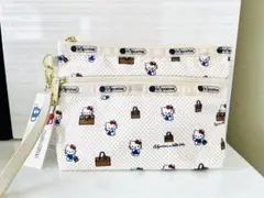 レスポートサック　サンリオ　キティ　 2段ポーチ　ホワイト