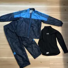 〈120〉adidas ピステ上下セット & アンダーアーマー　インナー