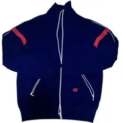 古着 Used スポーツジャージ ネイビー 襟あり