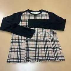 m147 BURBERRY BLACK LABEL チェック柄長袖カットソー M