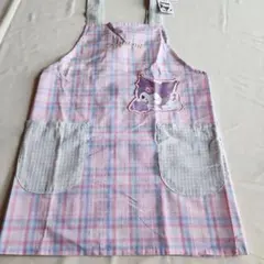 KUROMI　チェックエプロン　M～Lサイズ