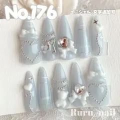 現品】ネイルチップ♡グリーン 水戸 量産型地雷韓国ワンホンイニシャル