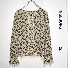 INGEBORG フリルブラウス サイズM