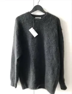 AURALEE BRUSHED SUPER KID MOHAIR KNIT 黒5