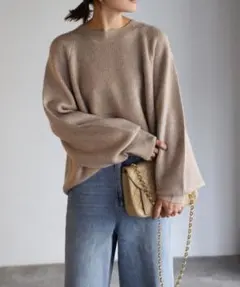 BONJOUR SAGAN ラグランスリーブニット　ベージュ