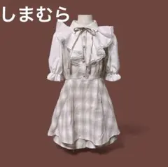 量産型 セットアップ ♡ ピンクベージュ・チェックLサイズ