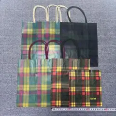 ISETAN タータンチェック ショップ袋 7枚セット - メルカリ