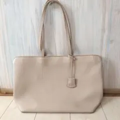 TOPKAPI ベージュ レザートートバッグ